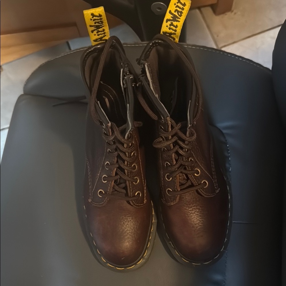 Dr. Martens Dark Brown Leather Boots